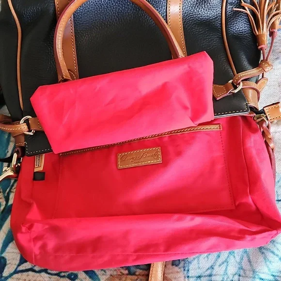 Vintage Dooney & Bourke Pebble Leather Tassel Satchel - Picture 14 of 15